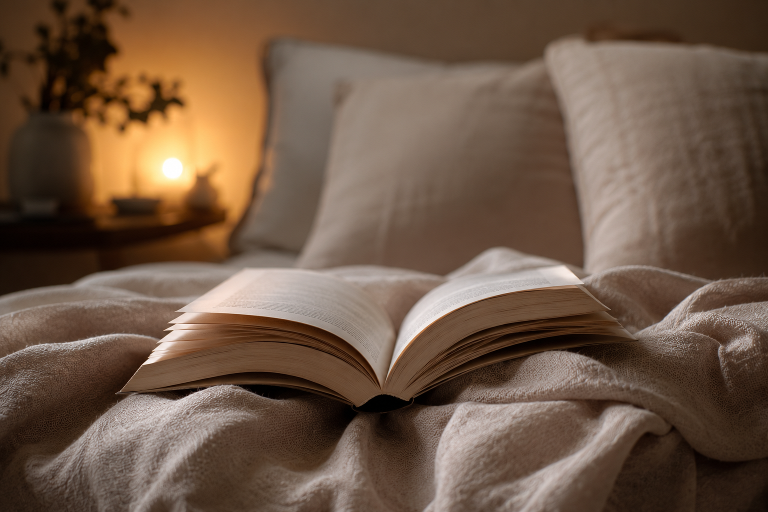 静かな部屋で読書やマインドフルネスを楽しむ落ち着いた空間のイメージ